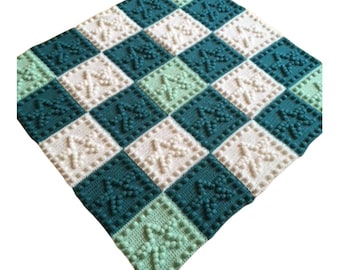 Star Motifs CROCHET PATTERN Baby Blanket - Puff Stitch Blanket