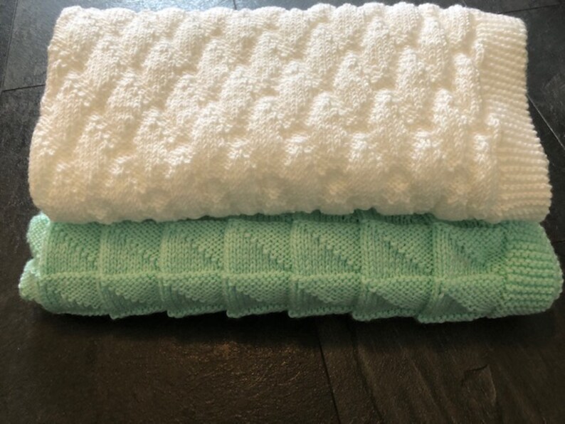 Easy Baby Blanket KNITTING PATTERNS Beginner Friendly Simple Etsy UK