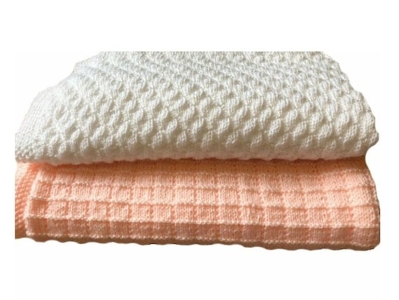 Easy Beginner Knitting Patterns: Baby Blanket PDF (Squares & Bumps) Instant Download PDF