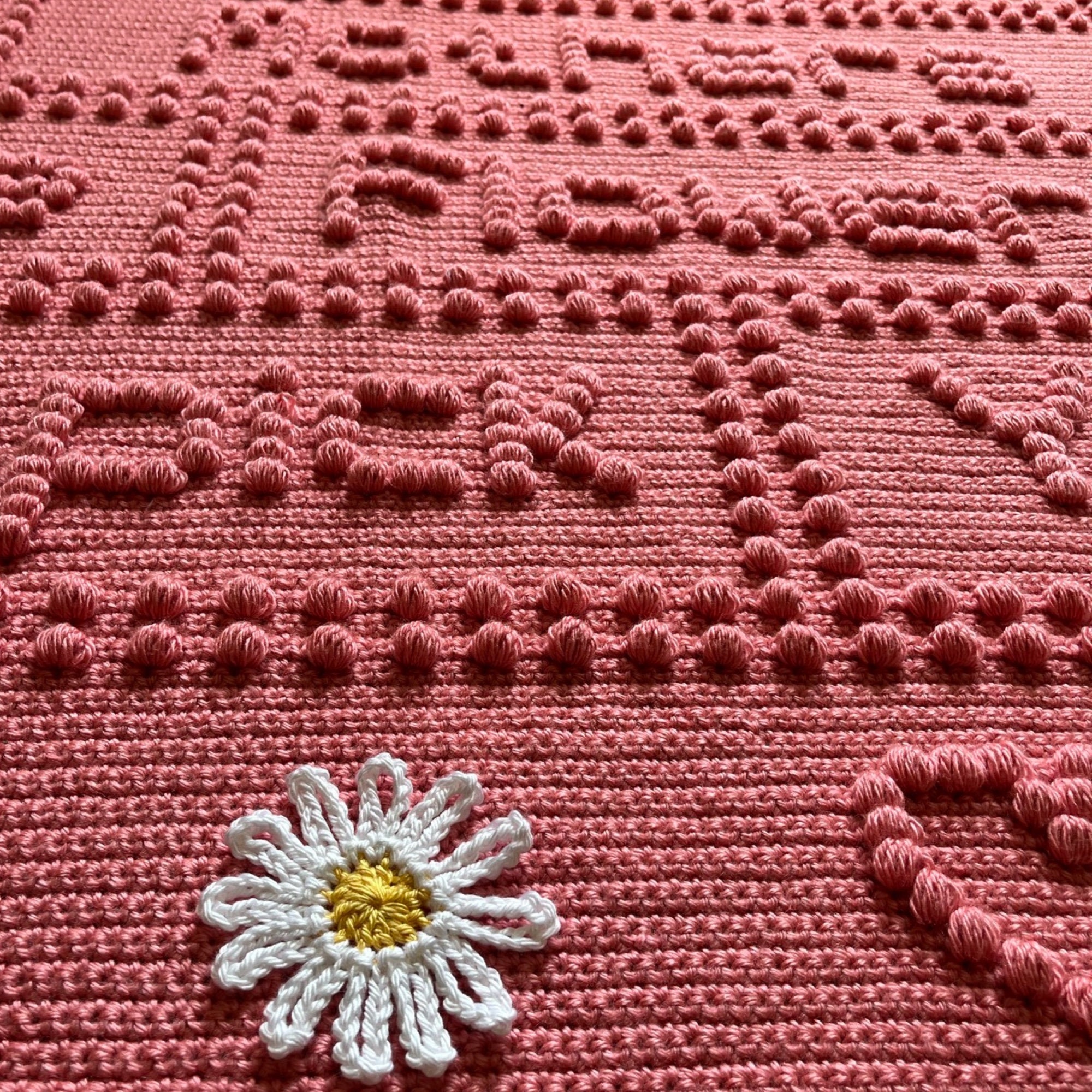 Words Blanket CROCHET PATTERN Puff Stitch - If Mothers Were Flowers Lap ...