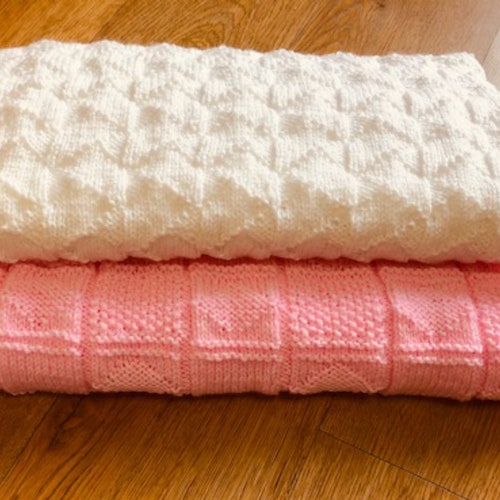 Easy Knit and Purl Baby Blanket KNITTING PATTERNS Etsy