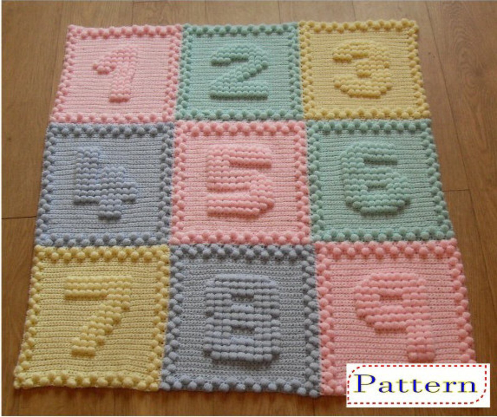 Number CROCHET PATTERN Baby Blanket Afghan - Etsy