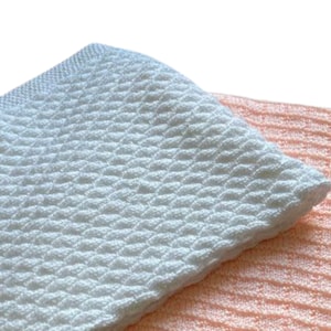 Easy Baby Blanket KNITTING PATTERNS Beginner Friendly, Simple Pretty Squares & Diagonal Bumps