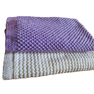 Easy Baby Blanket KNITTING PATTERNS Beginner Friendly, Lattice Love and Blackberry Stitch