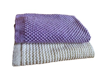Easy Baby Blanket KNITTING PATTERNS Beginner Friendly, Lattice Love and Blackberry Stitch