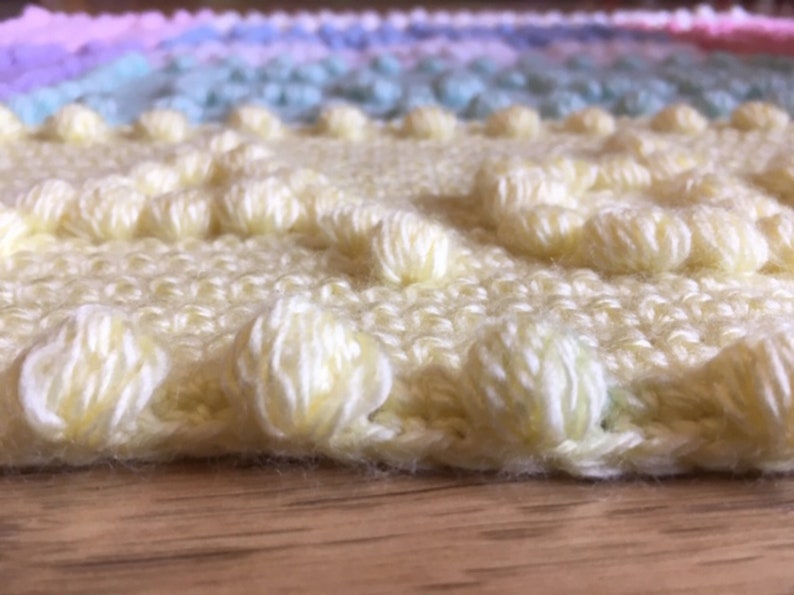 Words Baby Blanket CROCHET PATTERN Puff Stitch Precious Etsy