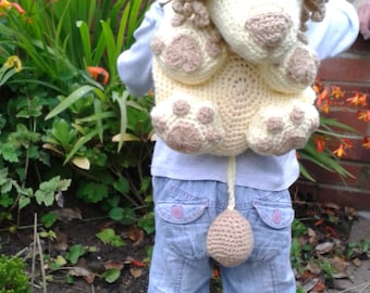 Lion Kid's Backpack Bag Amigurumi Pyjama Case Crochet Pattern by Peach.Unicorn