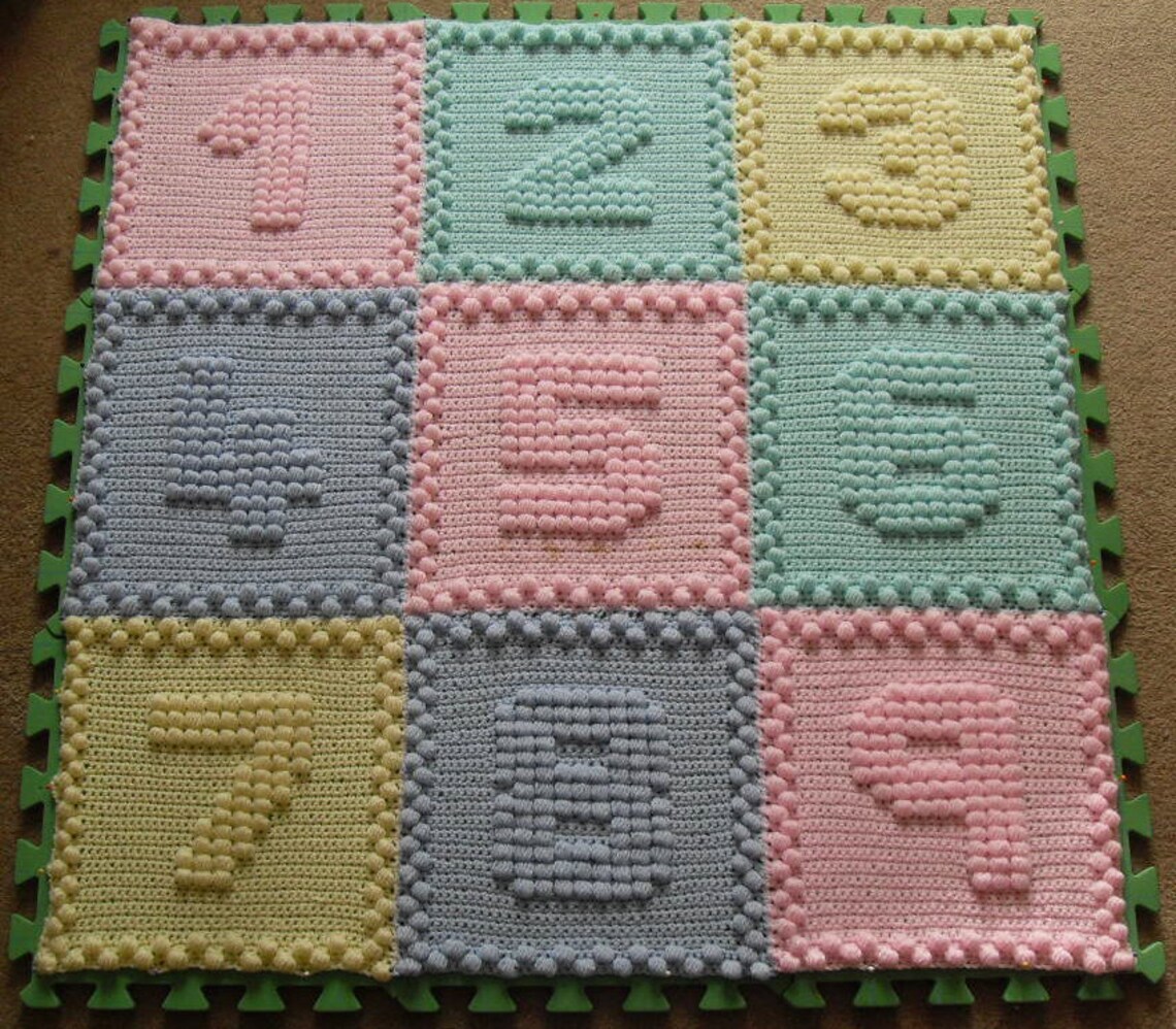 Number CROCHET PATTERN Baby Blanket Afghan - Etsy