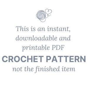 Puede incluir: Este es un patr&oacute;n de crochet en PDF descargable e imprimible al instante, no el art&iacute;culo terminado.