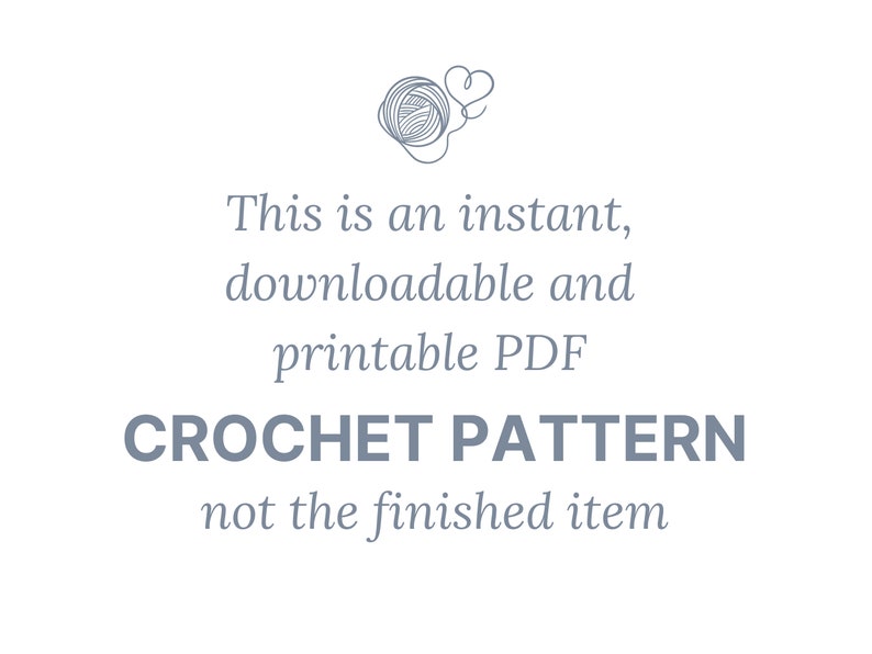 Puede incluir: Este es un patr&oacute;n de crochet en PDF descargable e imprimible al instante, no el art&iacute;culo terminado.