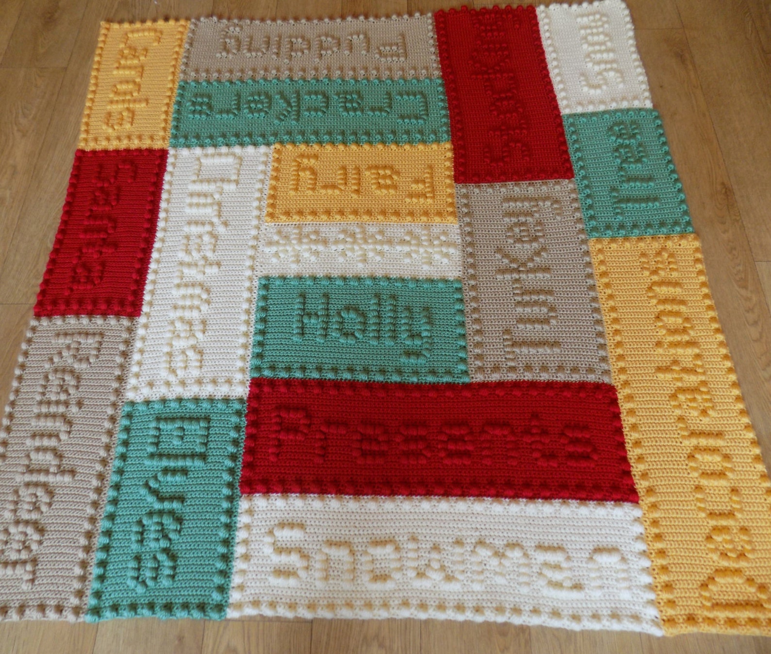 Christmas Lap Blanket Motifs Crochet PATTERN by Peach.unicorn Etsy