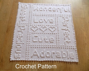 CROCHET Blanket PATTERN Precious One-piece baby Blanket