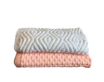 Easy Baby Blanket KNITTING PATTERNS Beginner Friendly, (Cosy & Crosses) Instant Download PDF