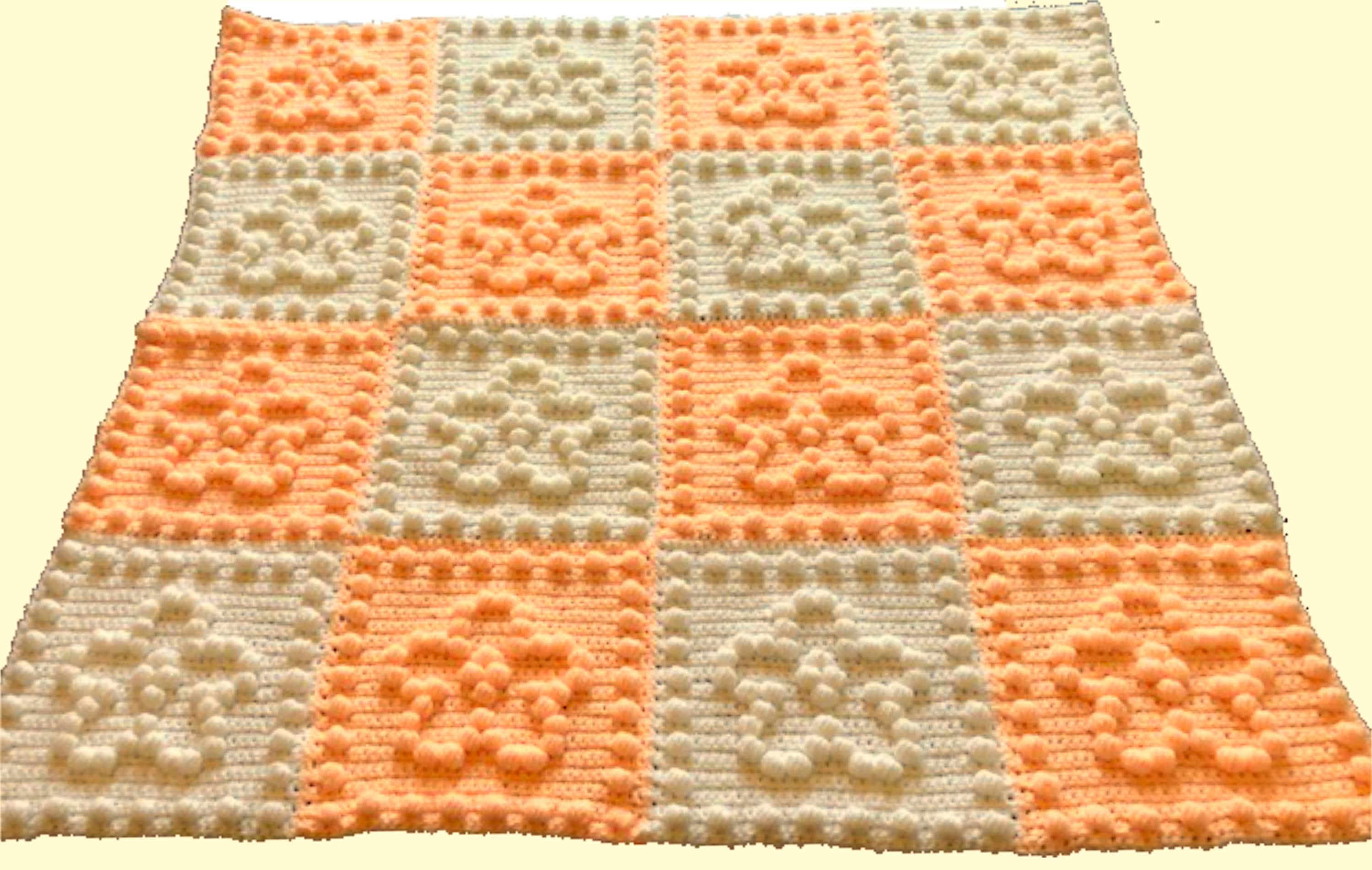 Baby Blanket CROCHET PATTERN Flower Motifs Puff Stitch Blanket Etsy Canada