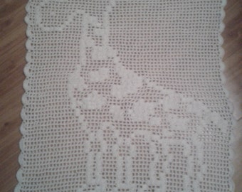 Filet Giraffe Blanket Crochet PATTERN