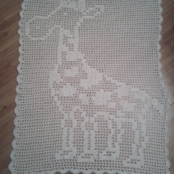 Filet Giraffe Blanket Crochet PATTERN