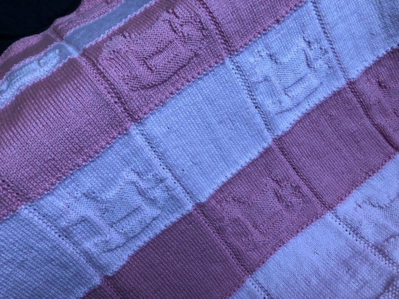 Rocking Horse KNITTING PATTERN Baby Blanket Beginner Knit Etsy