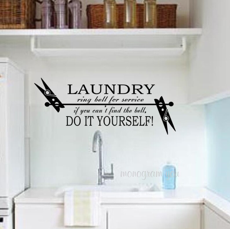 Laundry Room Vinyl Wall Decal Etsy