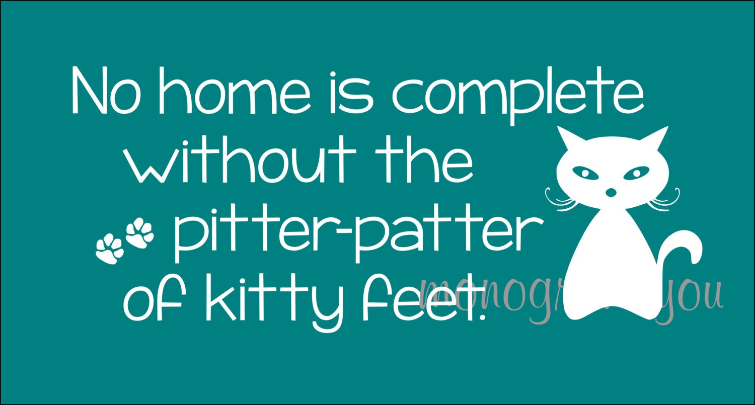 Cat Quote Wall Decal Etsy