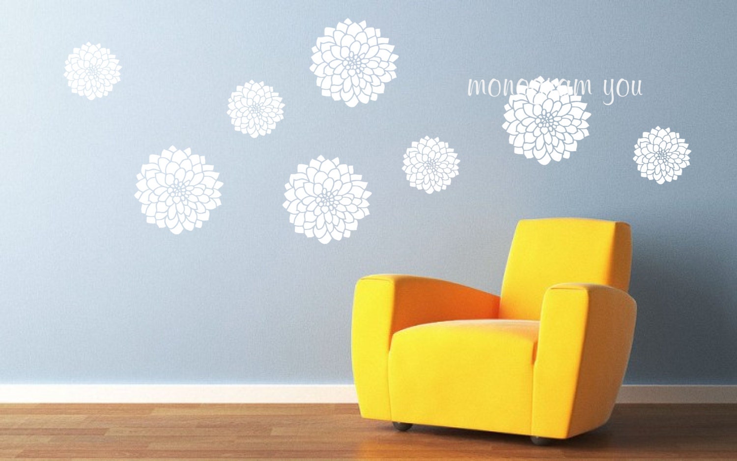 Dahlia Flower Vinyl Wall Decals Etsy