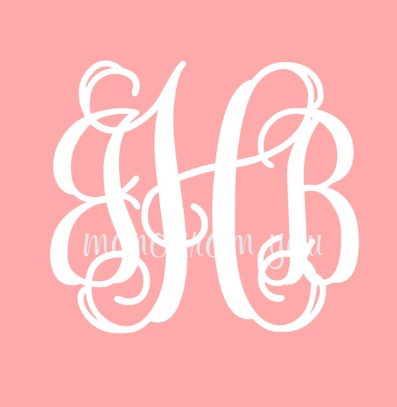 11 Interlocking Monogram Decal | Etsy
