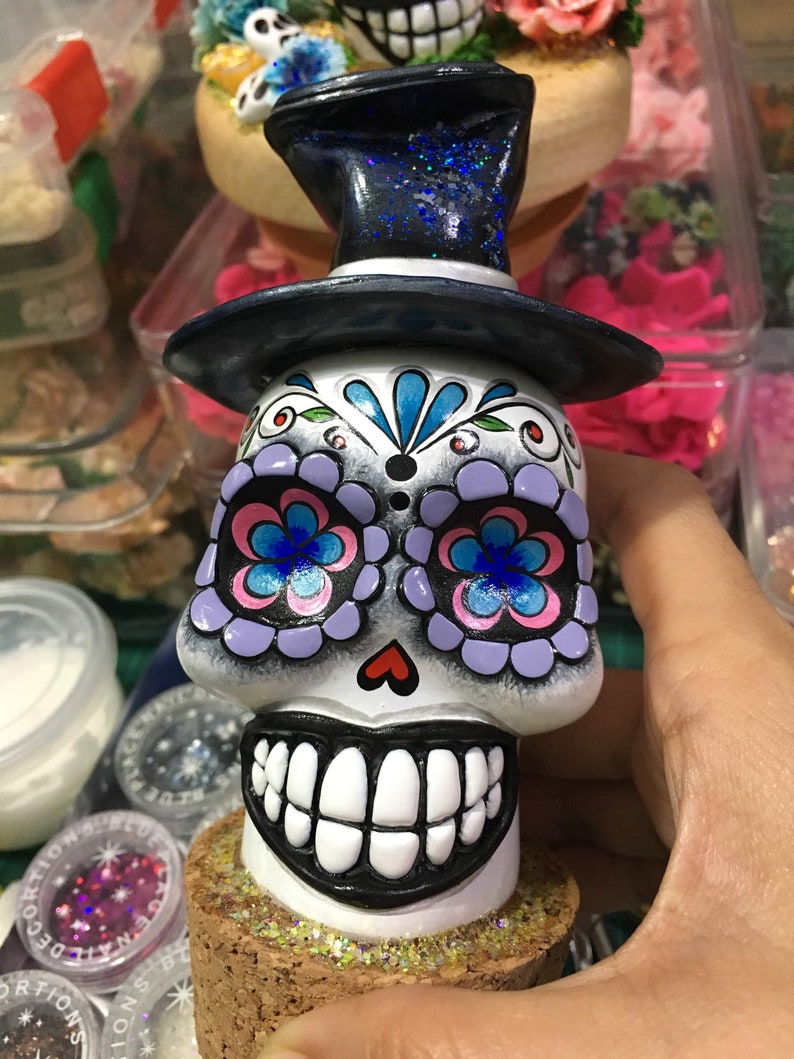 Skull Kitchen Canisters Day of the Dead Trio of 3 Skull Etsy