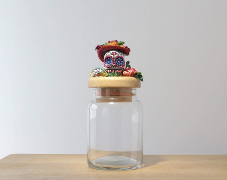 Skull Kitchen Canisters Day of the Dead Trio of 3 Skull Etsy