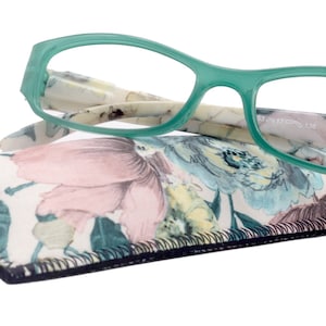 Rosie Premium-Lesebrille, Fashion Reader (Blüten-Türkis / Grün) Print, ovale Form + 4 hohe Vergrößerung, NY Fifth Allee