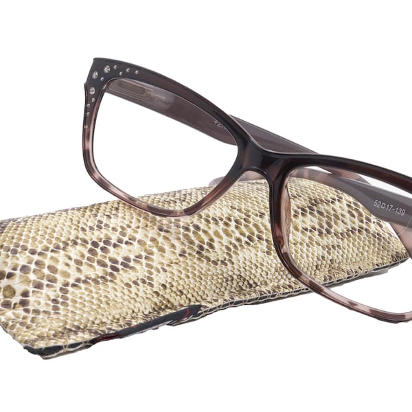 Miriam (Premium) Reading Glasses, High End Readers, Magnifying Glasses (Square) Women Rhinestone bling (Brown) NY Fifth Avenue