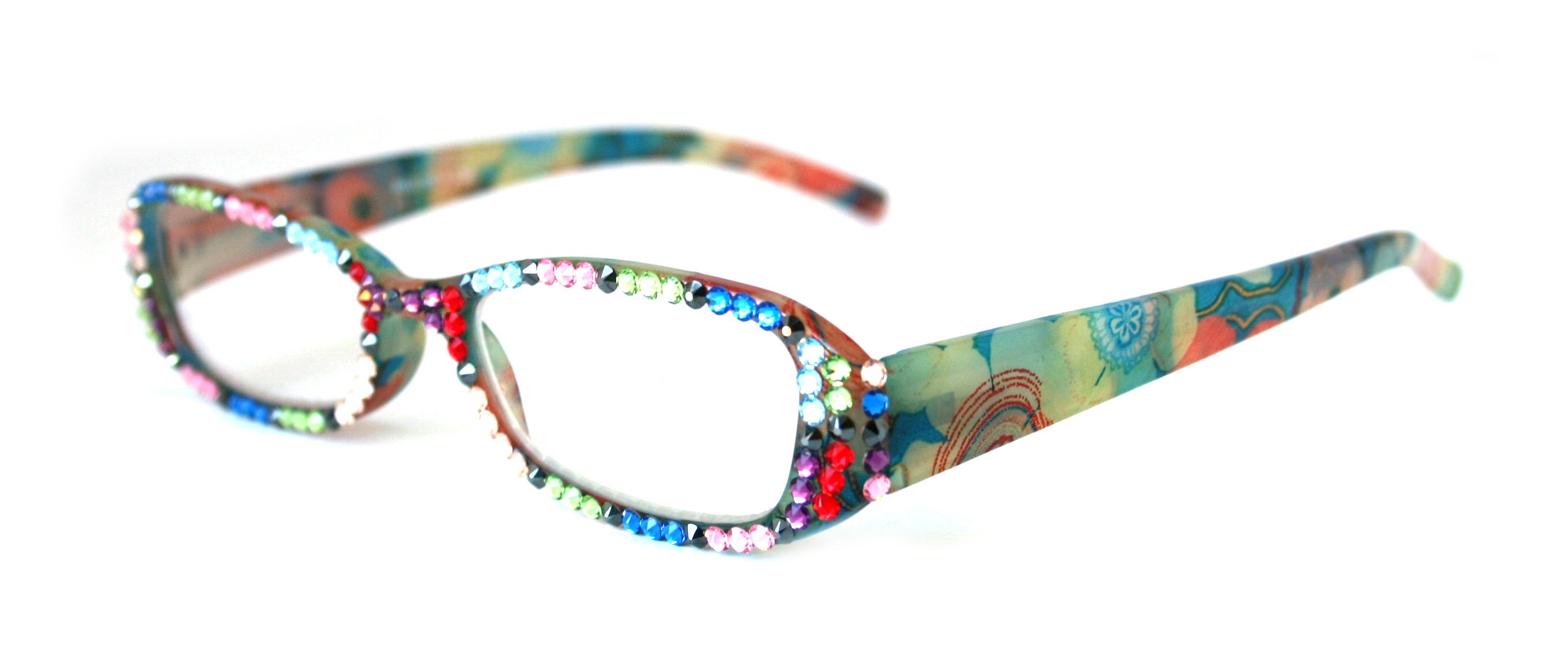 Blossom Bling Women Reading Glasses W Multi Color Etsy