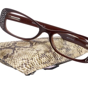 Premium Reading Glasses High End Reading Glass,  Small Frame Brown  +1.25 to +3.00 magnifying glasses, Cat Eye. optical Frames