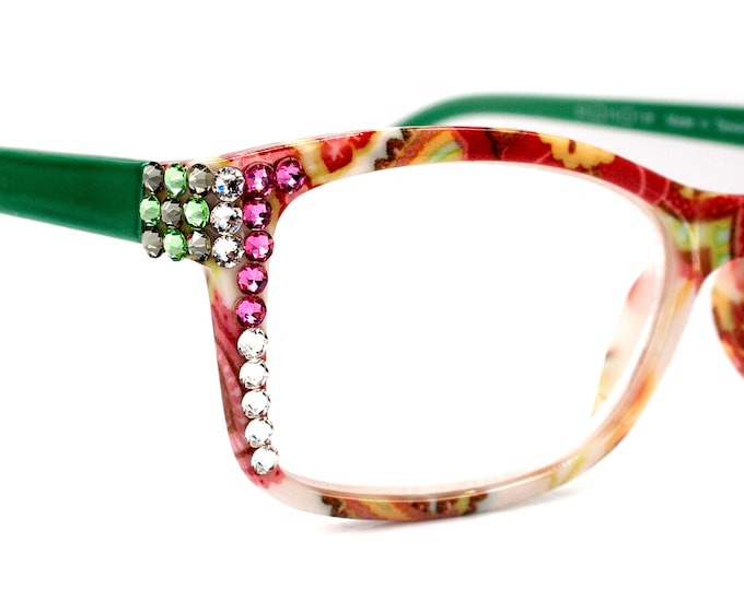 Lunettes De Soleil Fun Pink – Verres Verts, Monture Verte – Neuf Avec étiquettes