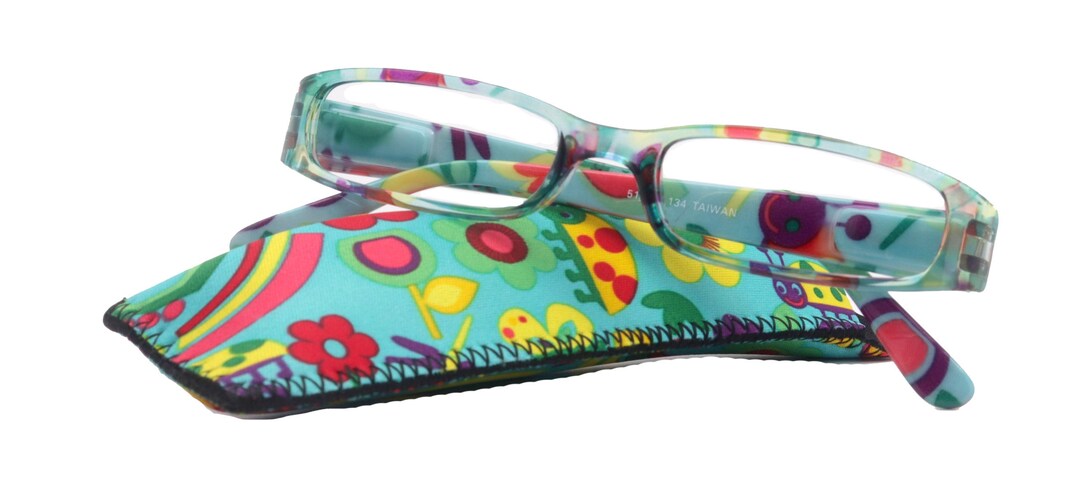 Elsa, Premium Reading Glasses for Women (teal, Yellow) Optical
