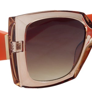 Penelope, High-End Line Bifocal (Clear On Top) Sun Readers for Women OR Non-Bifocal Readers Sunglasses (Orange light Brown) NY Fifth Avenue