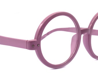 Zelda, (Reading Glasses) (Premium) Big True Round vintage (L. Purple) X Large Eye, Oversize,  NY Fifth Avenue