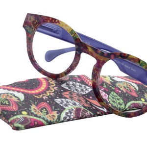 Selena Premium Reading Glasses High End Readers +1.25 .. +3.00 +4.00 (Blue) Round Optical Frames. NY Fifth Avenue.