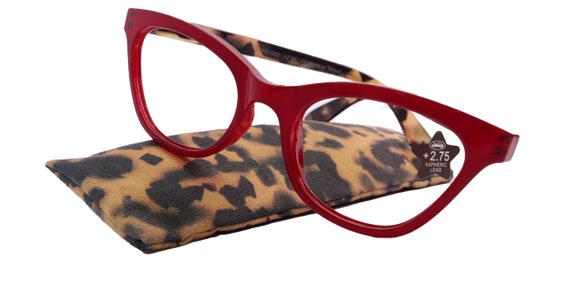 NY FIFTH AVENUE Jackie O, (Premium) Women Reading Glasses, High End Readers  (Leopard) (Oversize Round) Eyeglasses