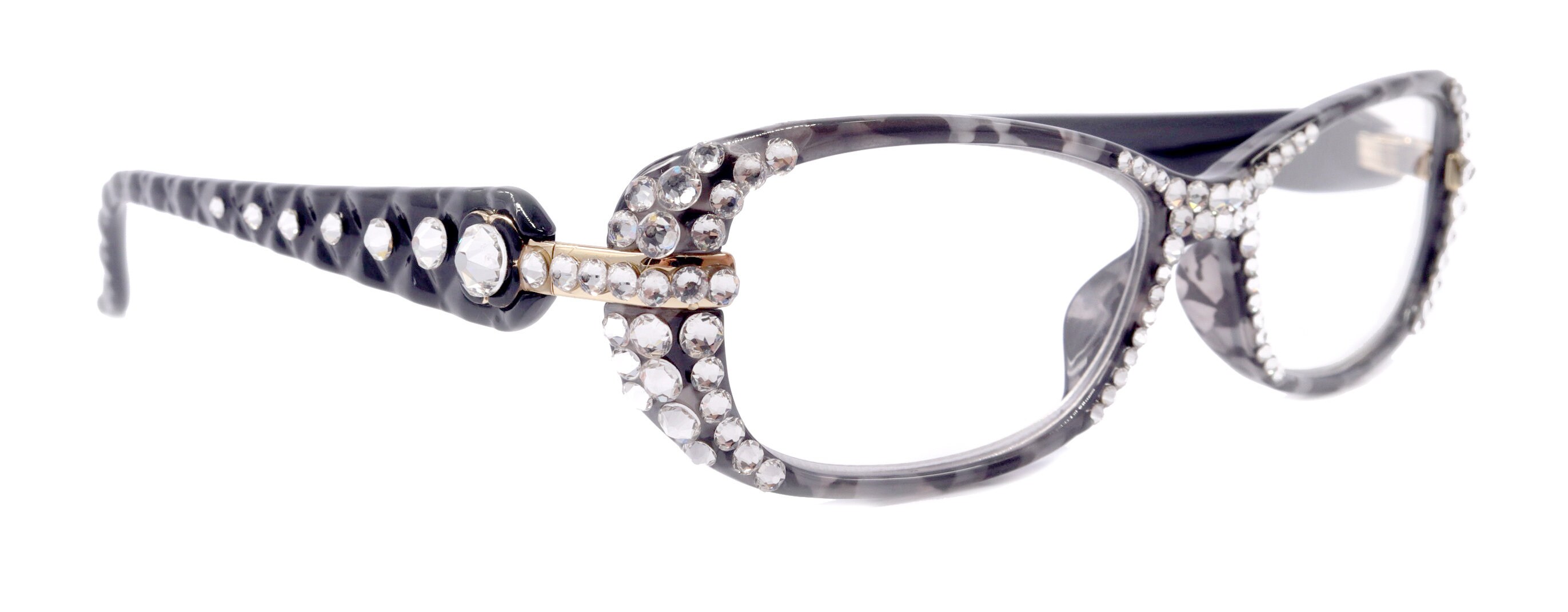 Glamour Quilted bling Reading Glasses for Women W sides Etsy Canada
