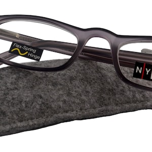 Morgan Premium Reading Glasses HighEnd Magnifying Readers, Transparent Grey Small Rectangular Frame, Inspired by NY Fifth Avenue Lower nose