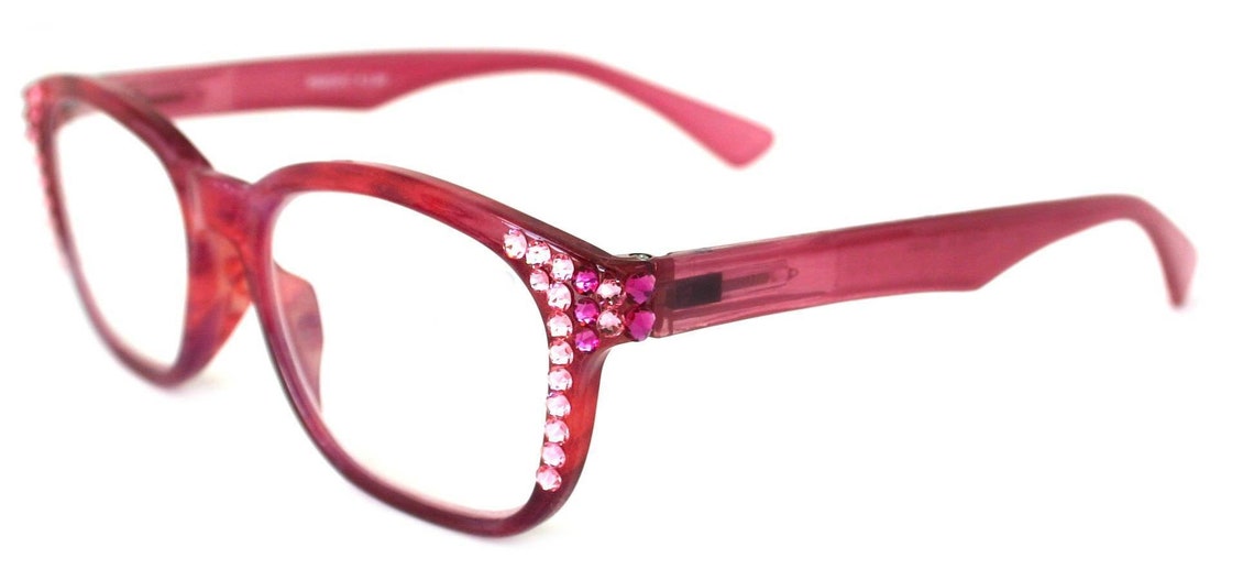 Coral bling Reading Glasses for Women W rose Light Rose Etsy