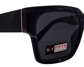Minerva, High-End Line Bifocal (Clear On Top) Sun Readers for Women OR Non-Bifocal Readers Sunglasses (Black Marble) NY Fifth Avenue