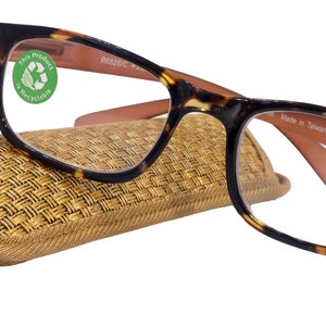 Jade, Premium Reading Glasses High End Reading Glass +1.25 to +6.00 magnifying glasses, Square. Brown, optical Frames
