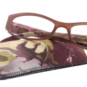 Rosie Premium-Lesebrille, Fashion Reader (Flower Brown) Druck, ovale Form + 4 hohe Vergrößerung, NY Fifth Allee