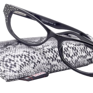 Premium Reading Glasses High End Reading Glass Black  +1.25 to +3.00 magnifying glasses, Cat Eye. optical Frames