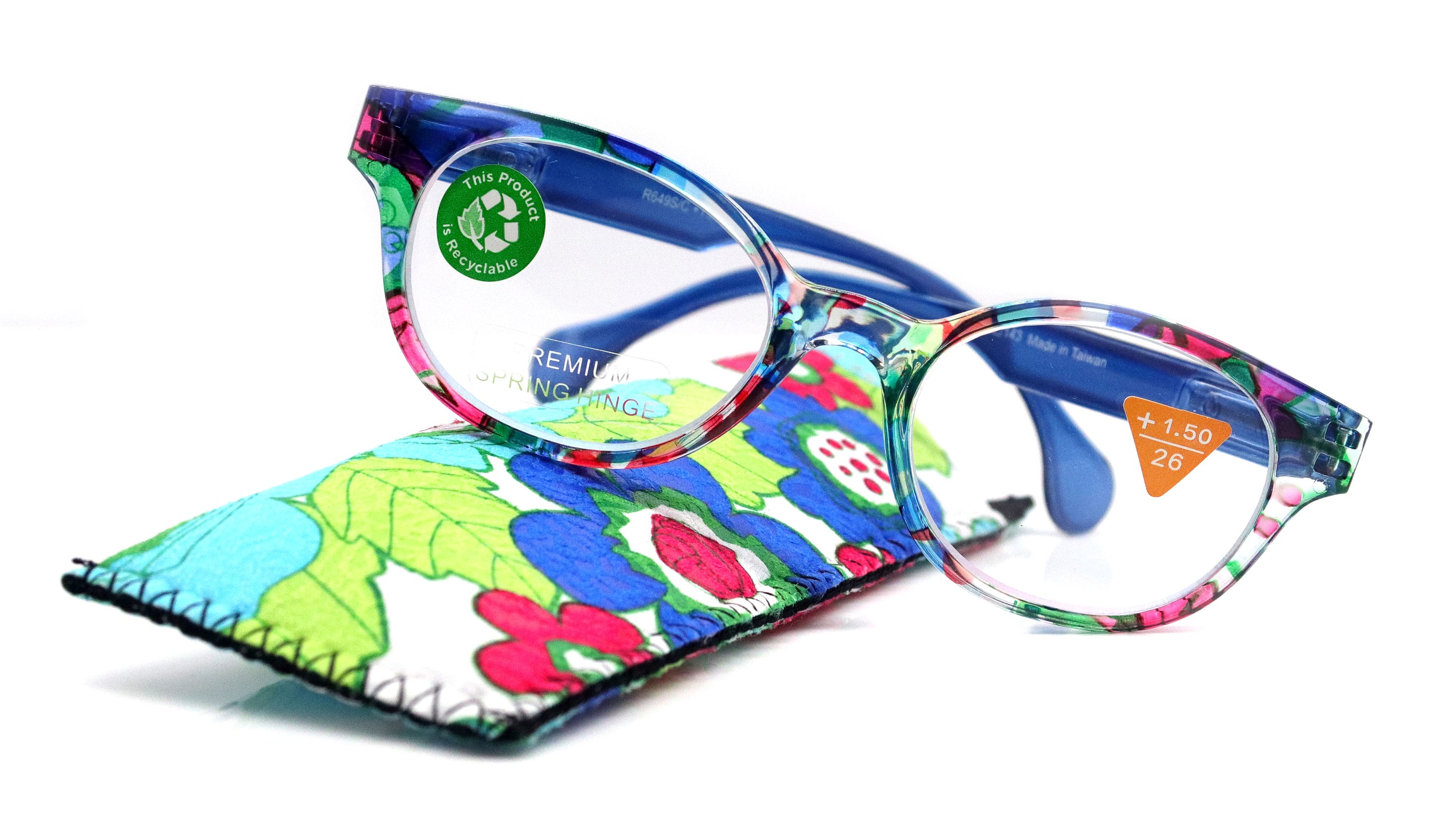 NWT WOMEN\'S FIFTH AVENUE EYEGLASS FRAMES FABF33 BLUE 5Th Avenue Fakf08 Blue Gold Oval Eyeglass Frame New | eBay main image 4