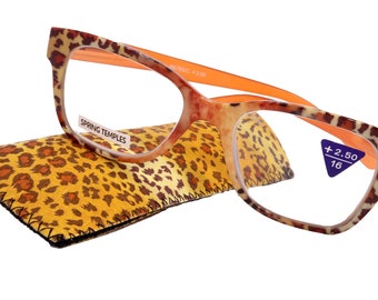 Premium Reading Glasses High End Reading Glass +1.25 to +4 magnifying glasses, Square. optical Frames