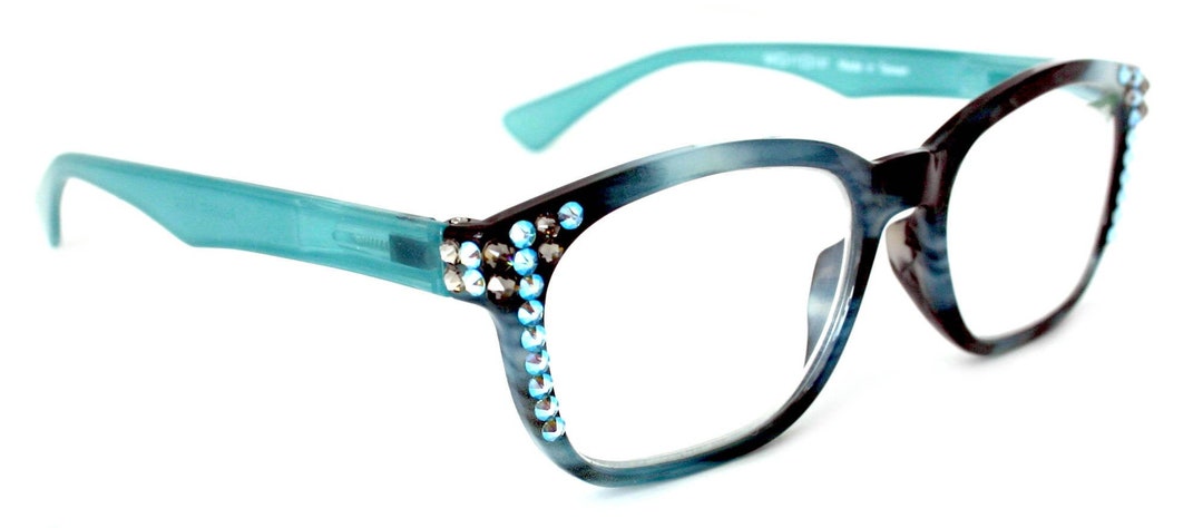 Coral, (bling) Reading Glasses 4 Women W (aquamarine, Black  display picture 2