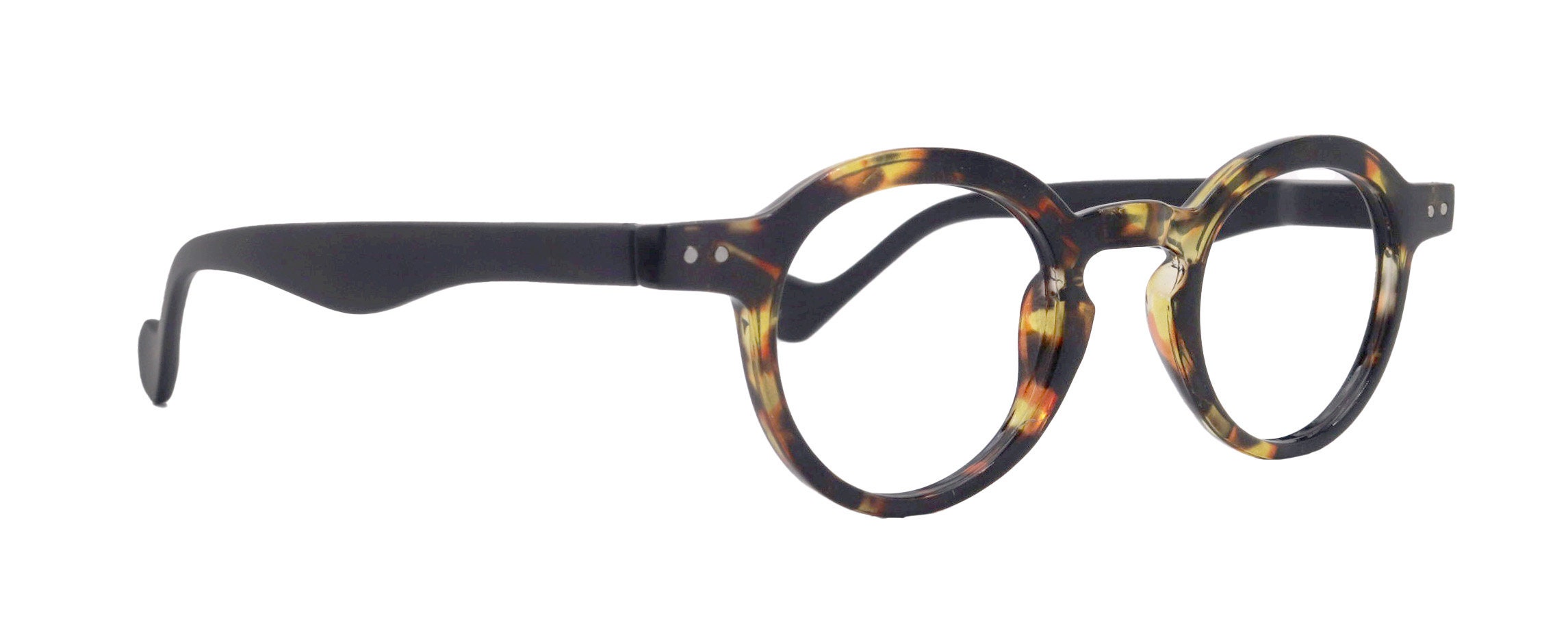 Orlando (Premium) Reading Glasses, High End Readers (Black) (Round) Magnifying Eyeglasses, Optical, NY Fifth Avenue-MER23391BK_275