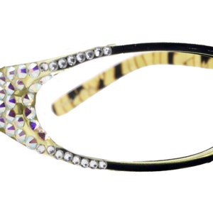 Tuscany, (Bling) Reading Glasses For Women Adorned W (Clear)    (Black, Green) Marble Rectangular, NY Fifth Avenue