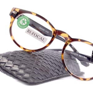 Brook, (Line Bifocal) Premium-Lesebrille, High-End-Leser 1,25 bis 3 Vergrößerung, Mode Runde (Schildkröte Braun, Schwarz) NY Fifth Allee